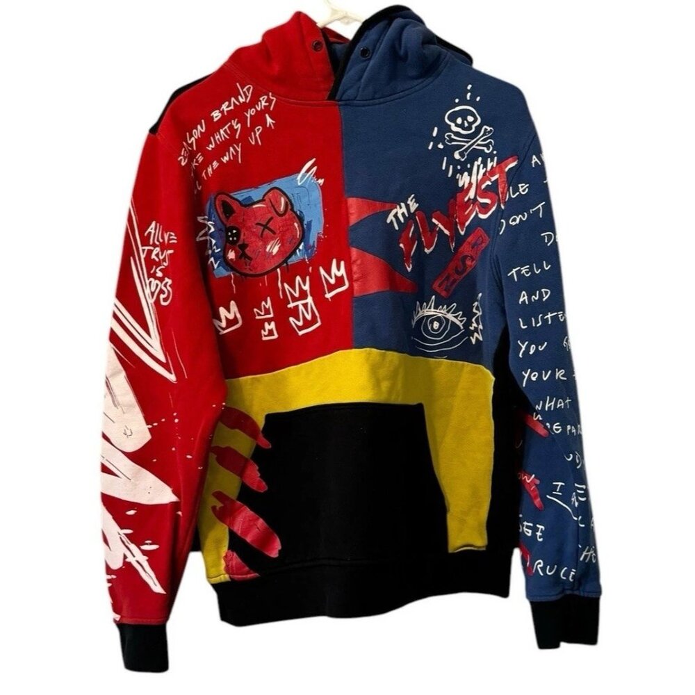 Reason Brand Hoodie Women Measured Colorful Grunge Hip Hop Y2K Skater Punk